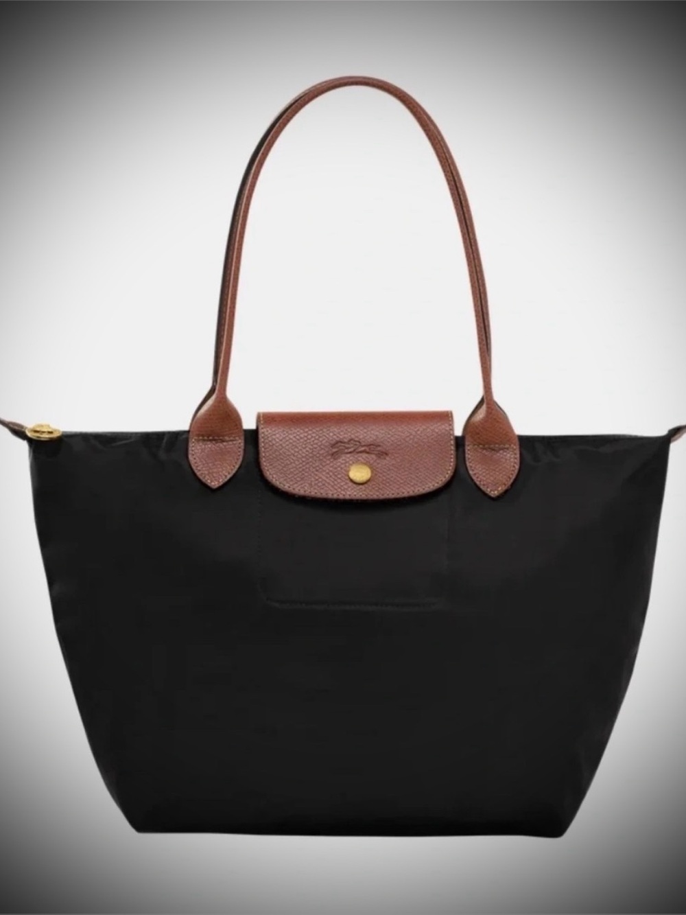 Le Pliage Black Medium Longchamp Tote